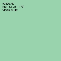 #98D3AD - Vista Blue Color Image